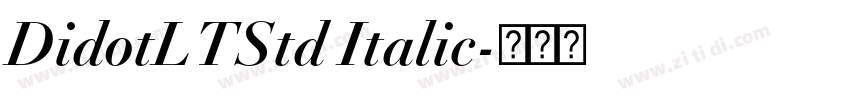 DidotLTStd Italic字体转换